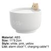 Alarm Clocks USB Powered Cats Teacup ABS LED Night Light Digital Clock for Desk