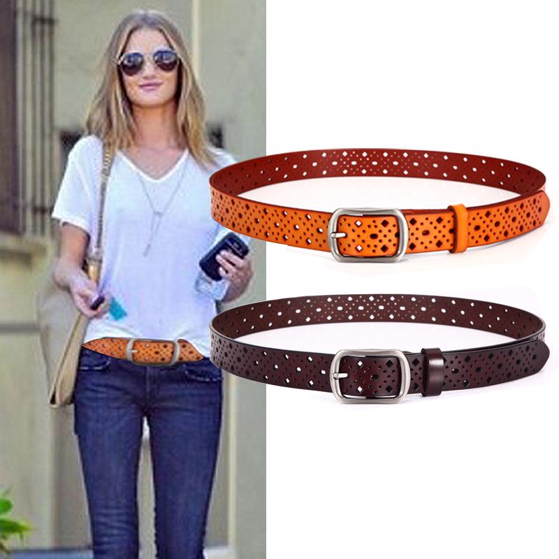Leather Belts For Women Fashion Genuine 