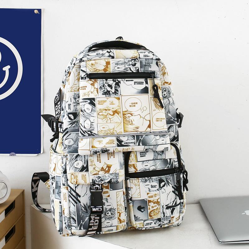 

Шкільні рюкзаки з графіті для чоловіків і жінок, для учнів середньої школи, нові, великої місткості, для учнів старшої школи, студентів коледжу, чоловічий рюкзак