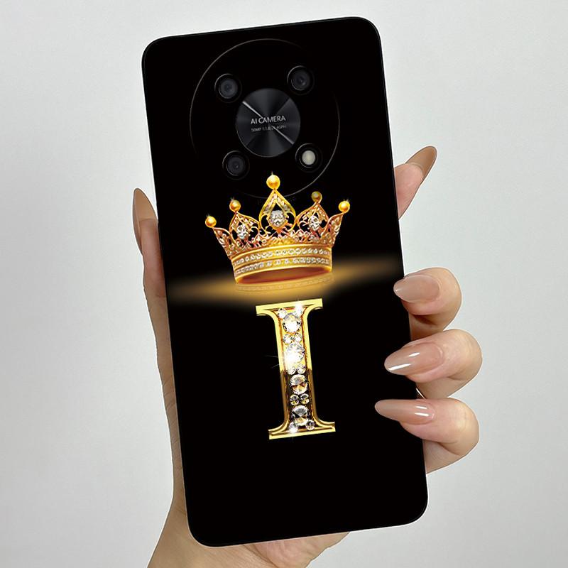 For Huawei Nova Y90 (CTR-LX2) / Nova Y91 (STG-LX1) Fashion Initial Letter Couple Phone Case Soft Silicone TPU Protective Casing