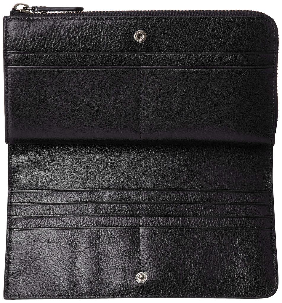 [Zonar] COMODO Long Wallet with Zipper, Cowhide Leather, 29 Card Slots, Large Capacity, Excellent Design, Gift Box Included, Black