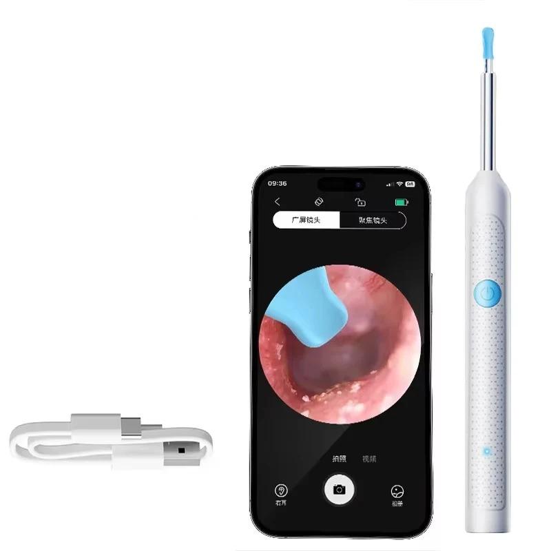 Smart Visual Ear Cleaner Set With Camera 1080P Ear Sticks Ear Wax Removal Tool Wifi Connection Hd Led Lights Earpick Endoscope