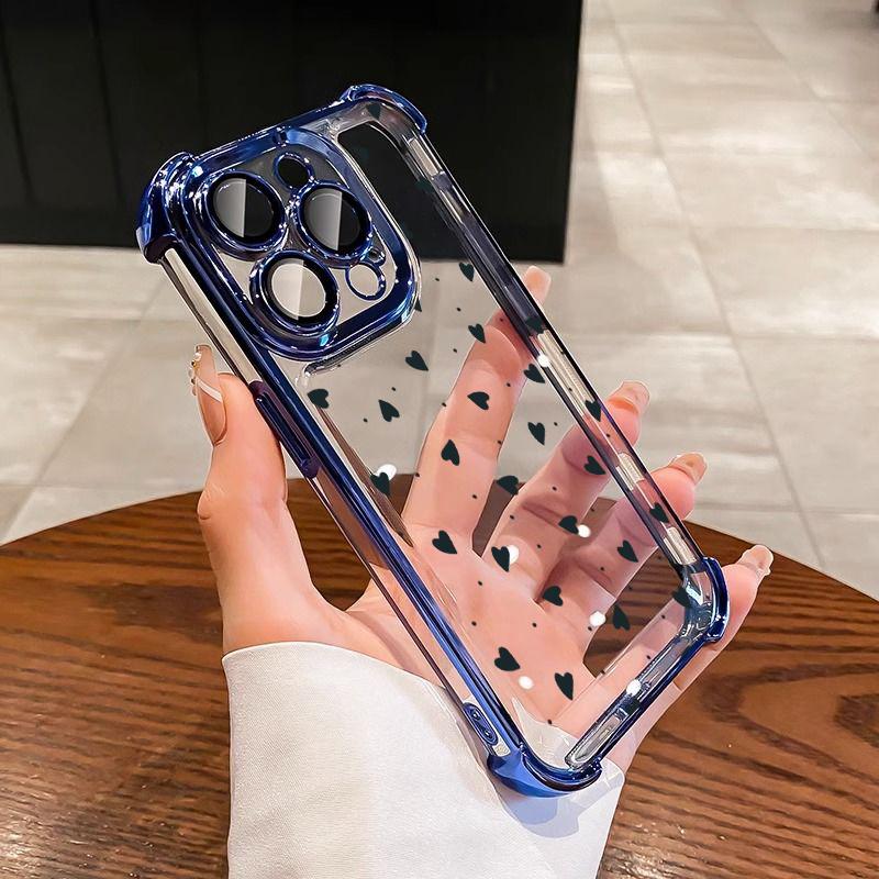 Case For Redmi Note 15 4G Pro 5G Plus 14 13 Pro 5G 12 PRO Plating Little Love Heart Soft Cute Shockproof Transparent Cover