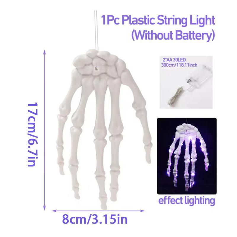 Halloween LED Decorative Lights Skeleton Hand Ghost Claw Ghost Festival Copper Wire Light String Horror Atmosphere Light