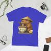 Kawaii Capybara Eating Japanese RaUnisex Unisex T Shirts Unique Tees Short Sleeve O Neck TShirt Pure Cotton Party Clothing