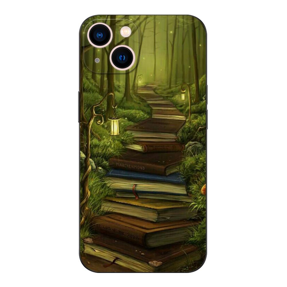 Black Tpu Case For Samsung Galaxy S6 S7 S8 S9 Plus Back Cover Books