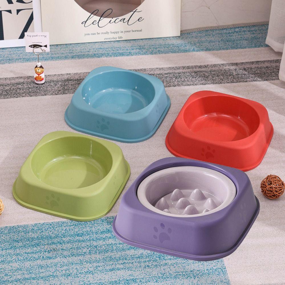 Ceramic Cat Feeding Bowl Anti-Chocking Kitten Food Tray Pet Food Plate Dog Slow Feeder For Puppy
