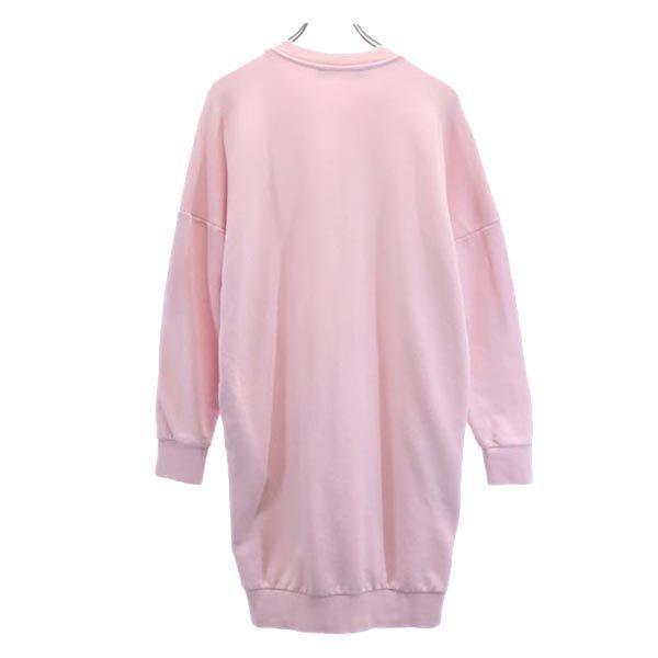 LOVEMOSCHINO Logo Print Long Sleeve Sweat One Piece 4 Pink Women Used