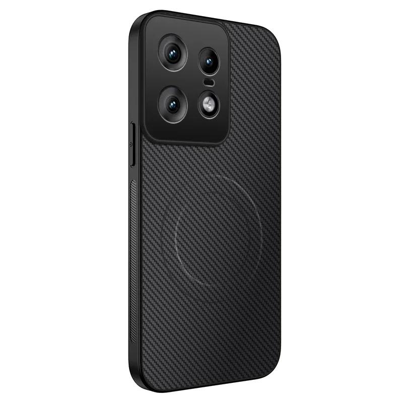 Business Kevra Texture Carbon Fibre Slim Drop-Proof Case For Moto 60 Pro S Fuison 5/40 Ultra Neo Magnetic Charging Protect Cover