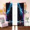 2pcs- Dark game player polyester curtains, pole bag curtains, bathroom, bedroom, living room, home room decoration