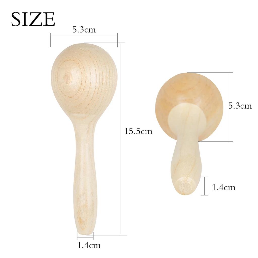 IRIN Spruce wood Maraca Baby Toys Early Education Toy for Children's Music Enlightenment Children Orff Percussion Instruments