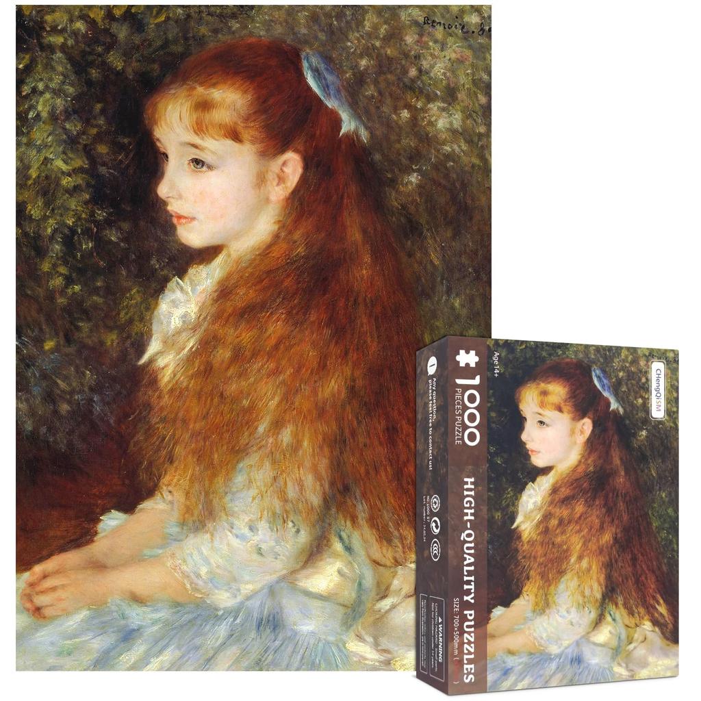 1000dílné puzzle CHengQiSM Renoir Mlle Irene Cahen Mistrovské dílo Malování puzzle Portrét Malování Stylový interiér Současnost x d'Anvers (70 50 cm)