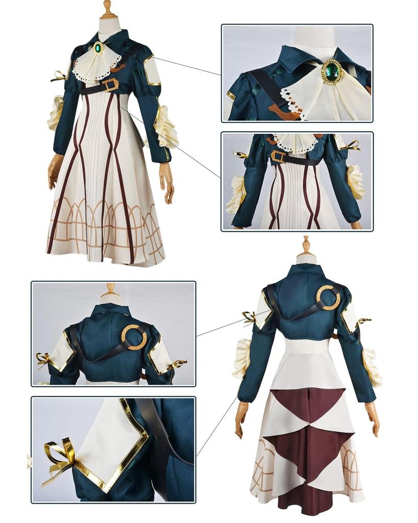 Violettes Cosplay Kostüm mit Auto Memory Deluxe Erwachsenen Schulbühnen Kostüm Perücke Größe [Ausgezeichnete Qualität] Perücke, Puppe, Edition, Anime-Stil, Kostüm,