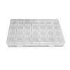 Nail Storage Box 28 Grid Eco Friendly Durable Transparent PP Separate Lid Nail Tip Box for Bead