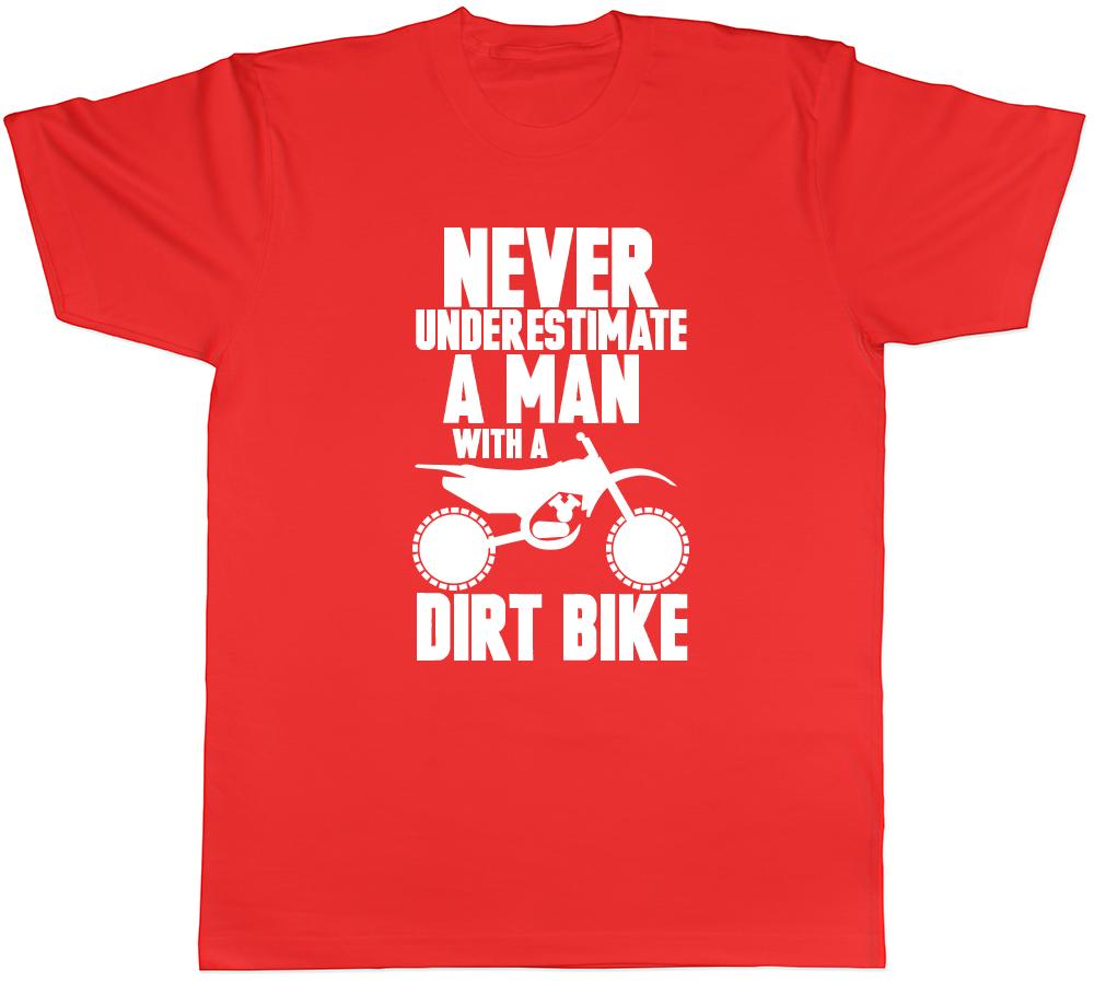 Never Underestimate a Unisex with a Dirt Bike Unisexs T Shirt S