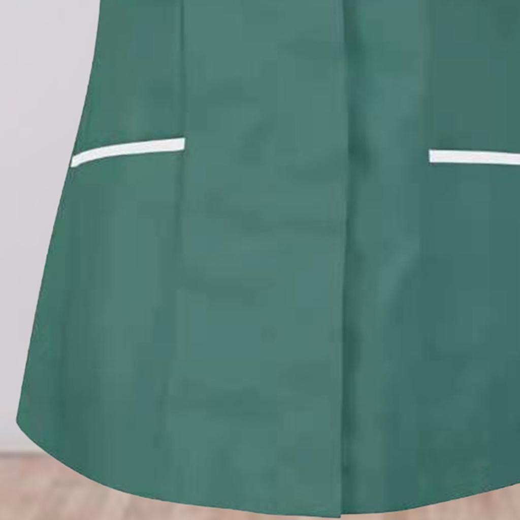 Hochwertiges Sommer-T-Shirt für Damen in großen Größen, V-Ausschnitt, Taschen, kurze Ärmel, Knöpfe, Arbeitsuniform für die Krankenpflege