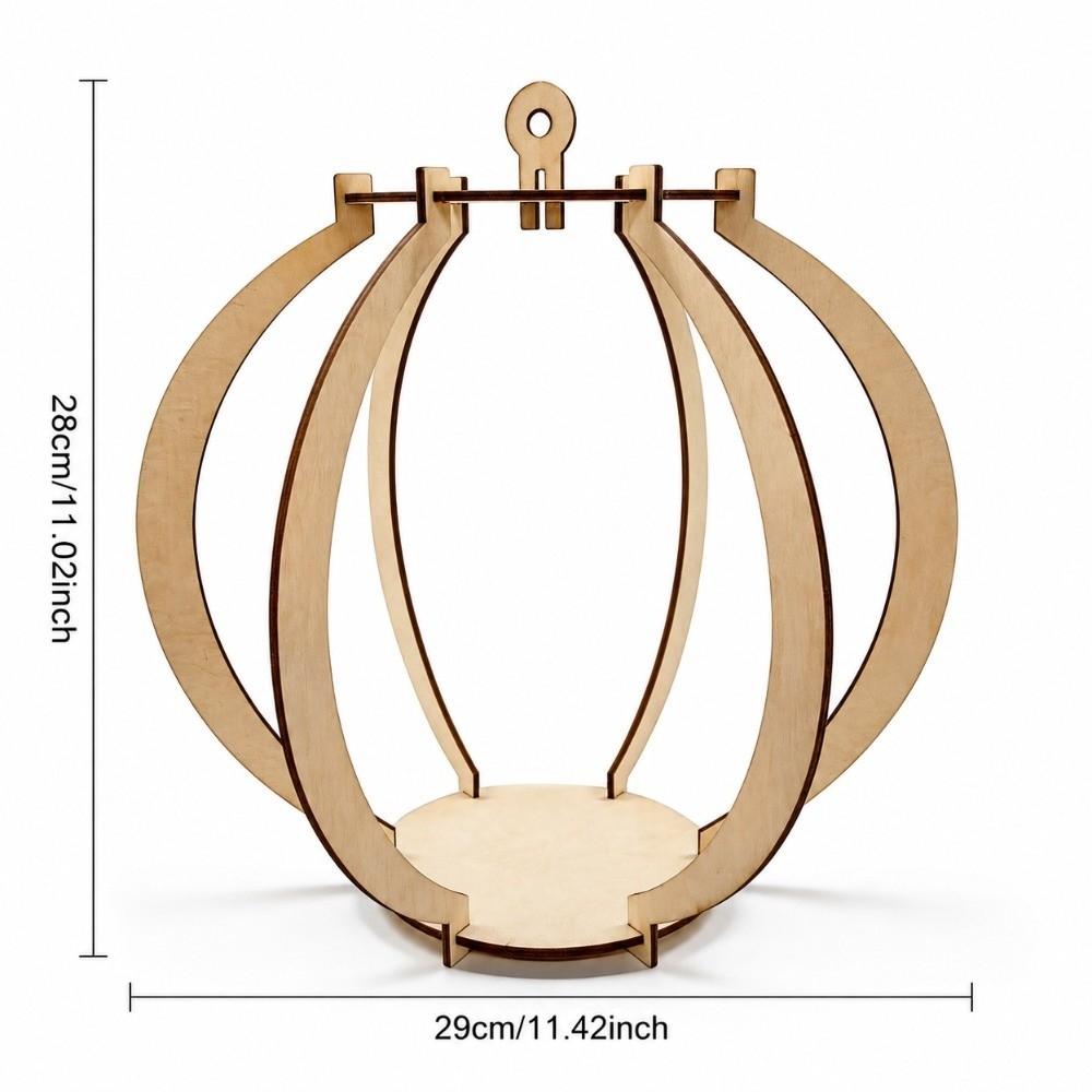 Pumpkin Shaped Wooden Candle Holder Laser Cut Desk Ornaments DIY Candle Stand Desk Ornament