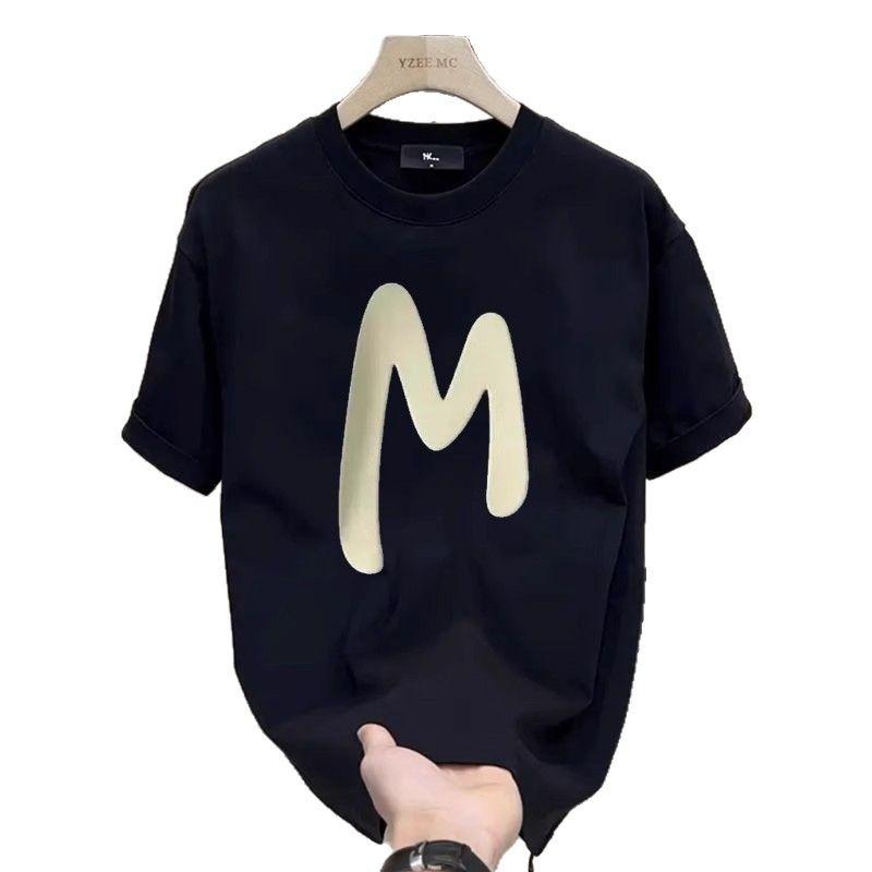 Trendy Brand Short-Sleeved Pure Cotton Men'S Printed T-Shirt Trendy Men'S And Women'S Versatile Round Neck T-Shirt Men'S