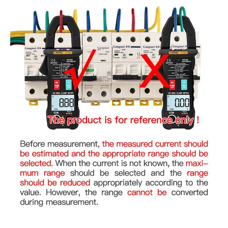 Portable ANENG CM83 Digital Clamp Multimeter Tester 4000 Count AC DC Current Voltage Capacitance Voltmeter NCV Sense Ohmmeter High Precision Test Tool