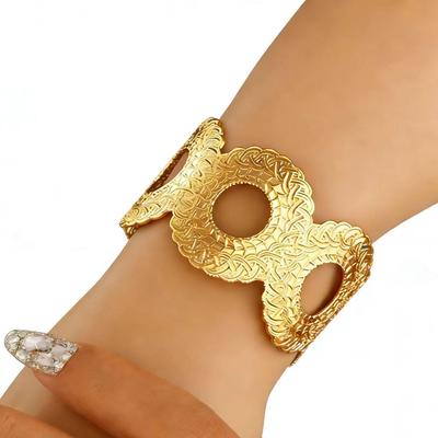 Bracciale Geometrico Vuoto in Metallo Trendy Euro-Americano - Stile Lusso per le Vacanze