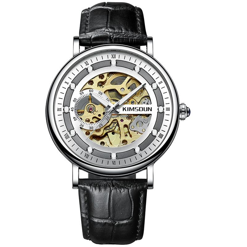 KIMSDUN Golden Shidon Brand Watch Men's Hollow Automatic Automatic Mechanical Watch Waterproof Luminous Fashion Men's Watches