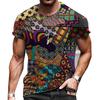 Africká grafická trička Barevné abstraktní umění 3D potisk Pánské Dámské tričko Dovolená Streetwear Harajuku Dětské Topy Trička Oblečení