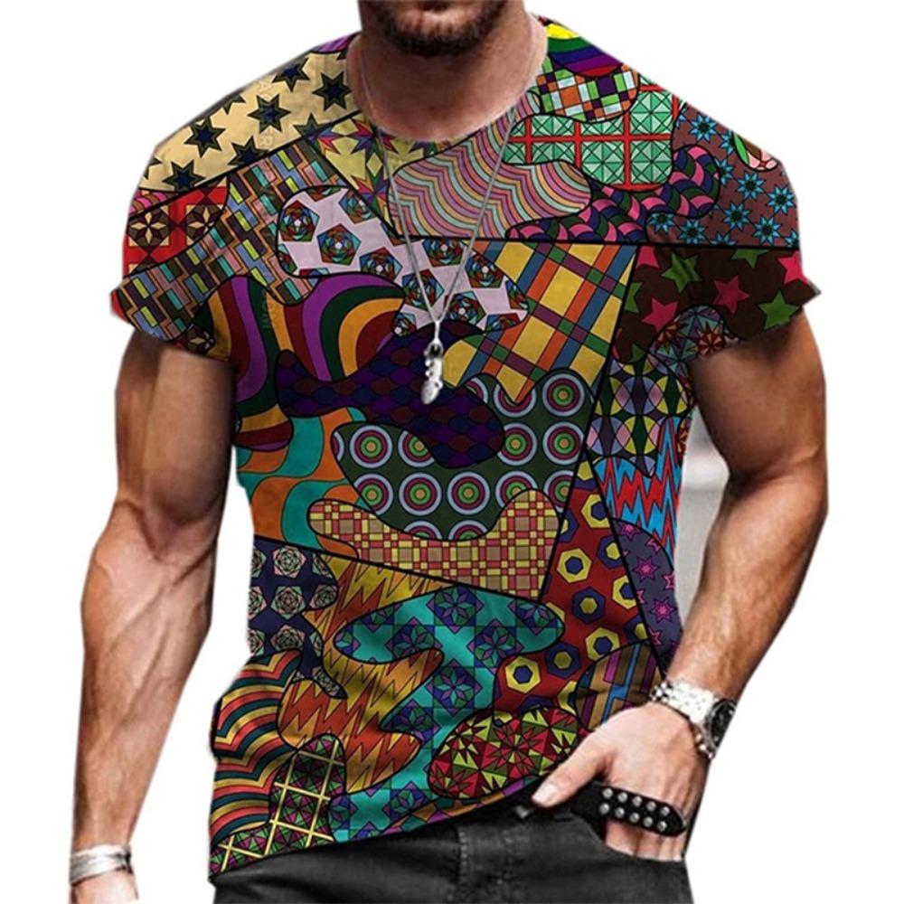Africká grafická trička Barevné abstraktní umění 3D potisk Pánské Dámské tričko Dovolená Streetwear Harajuku Dětské Topy Trička Oblečení