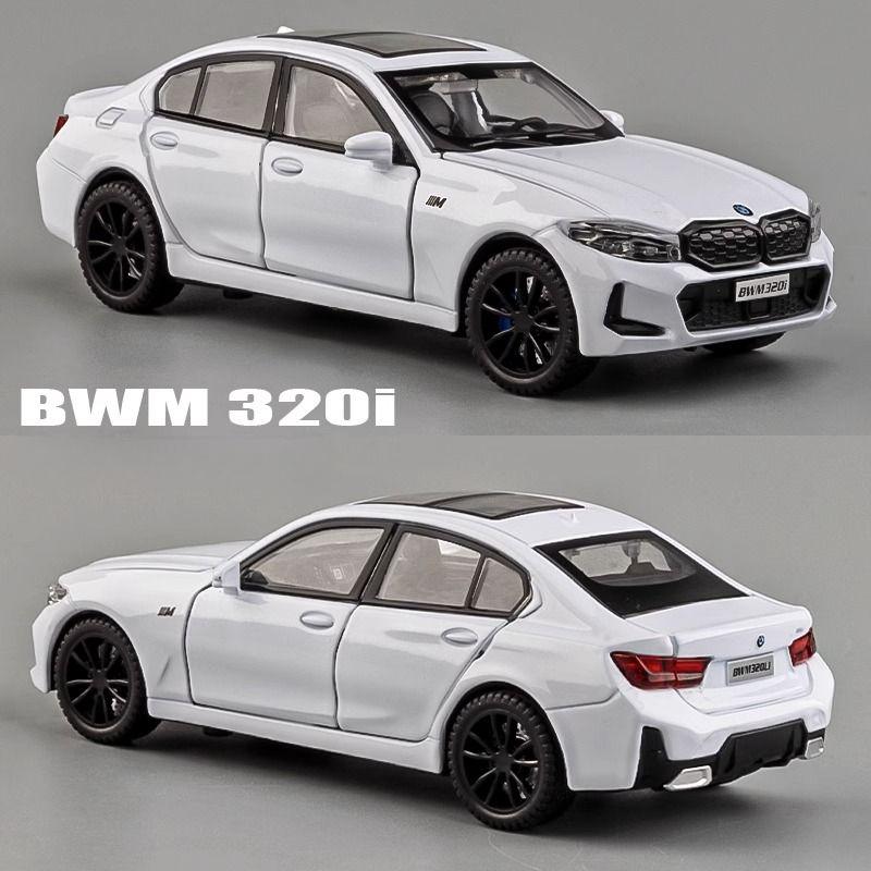 Simulation 1/32 BMW 320I Alloy Car Model Sound Light Diecast Toy Vehicle Toy Car Birthday Gift Miniature Voiture Home Decor