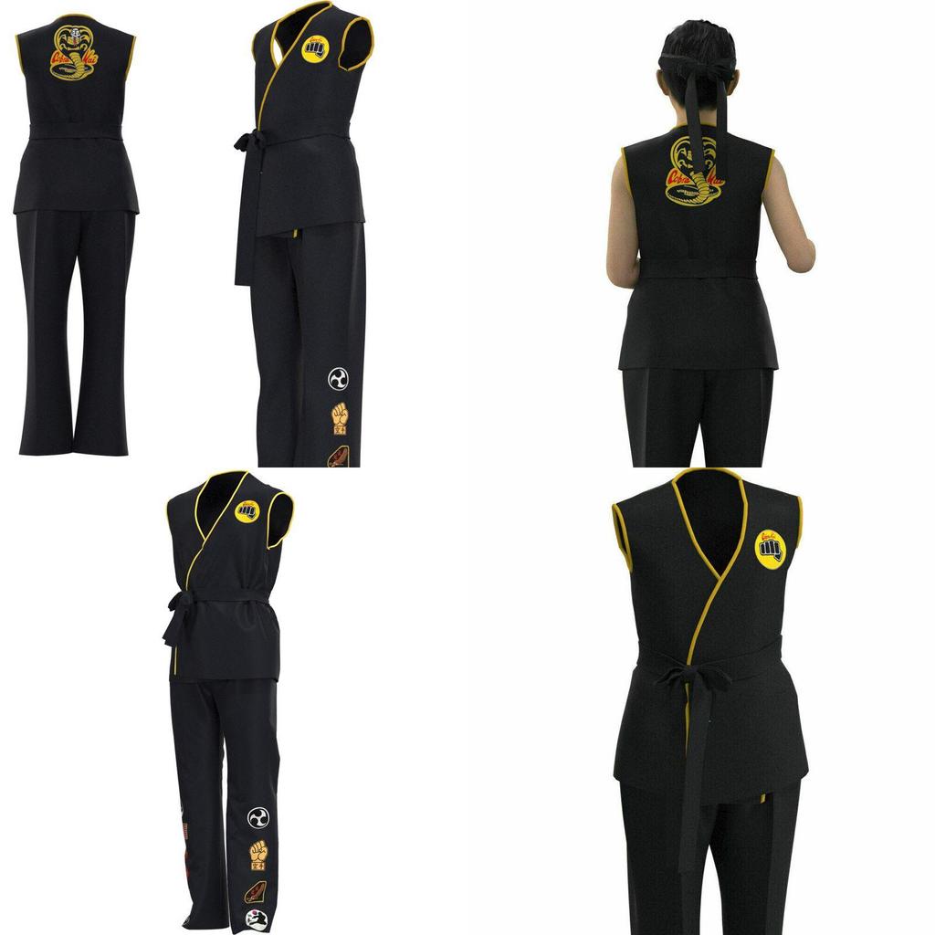 Costume Cosplay Karate Kid Cobra Kai Comodo Abbigliamento Taekwondo Per Halloween