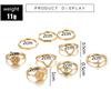 New European and American Rings Vintage Sun Eye Arrow Moon Ring Set Sapphire Ring Nineteen-piece Set