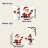 Painted Santa Claus Snowman Snowflakes Balcony Glass Window Home Decoration Window Stickers
