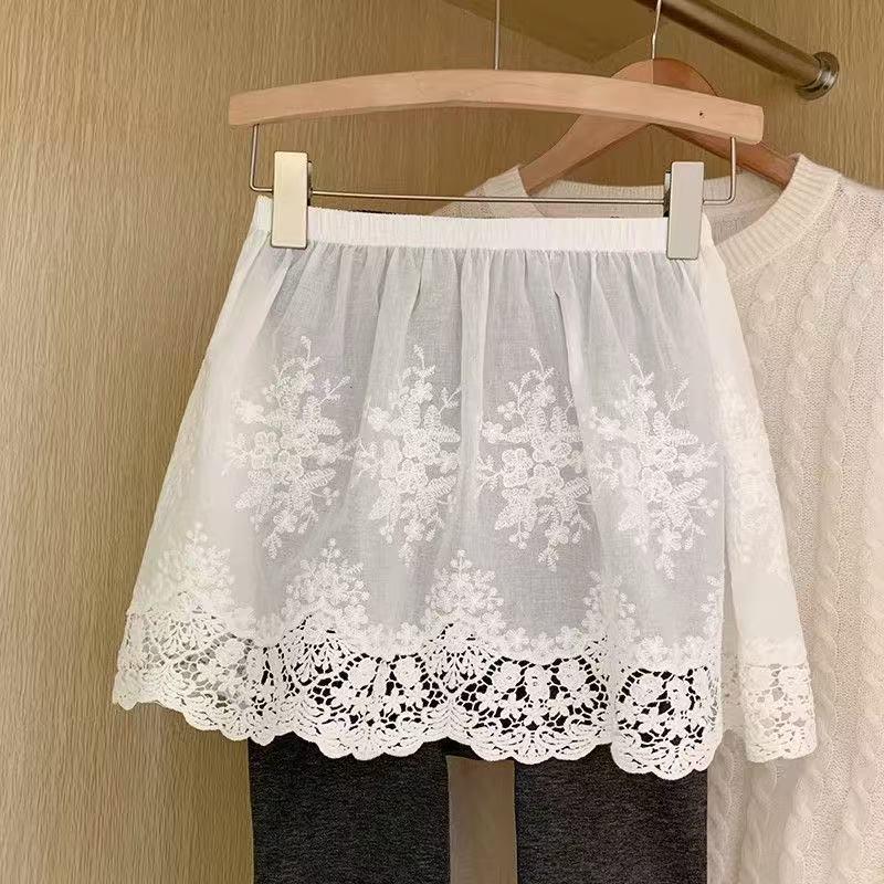 New Plus Size Lace Hip Cover Skirt: Layered Design To Prevent Exposure and Cover Buttocks