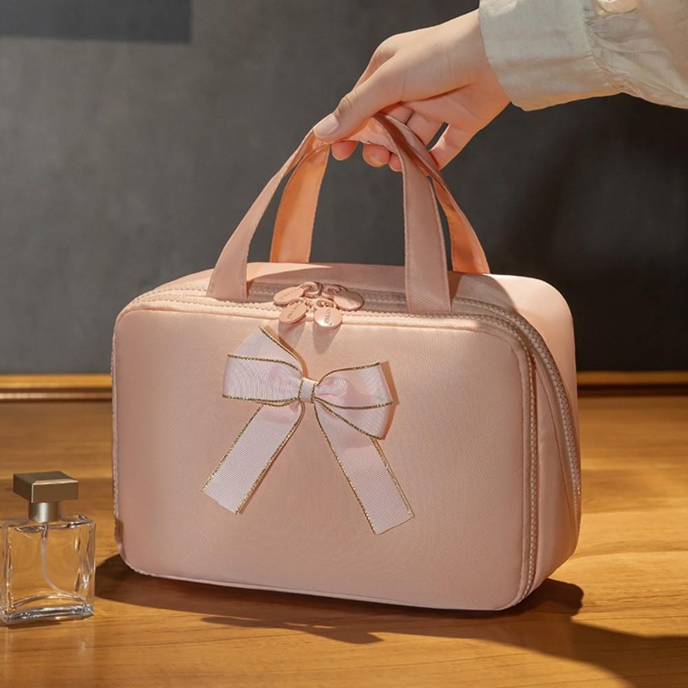 Solid Color Cosmetic Storage Bag Large Capacity Toiletries Storage Pouch  Outdoor