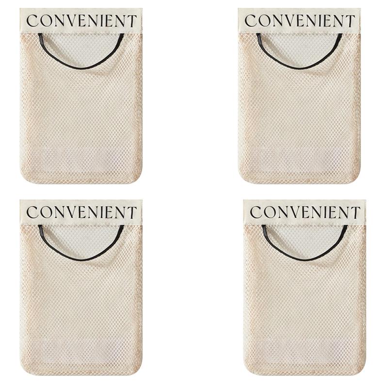 Wall-Mounted Bag Organizer Hanging Mesh for Kitchen Clutter Control Space-Saving Storage Storage Bag Organizer for Kitchen