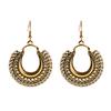 Indian Jhumka Zircon Vintage Bell Tassel Earring Boho Antique Ethnic copper Plated Drop Hanging Earrings For Women Pendientes