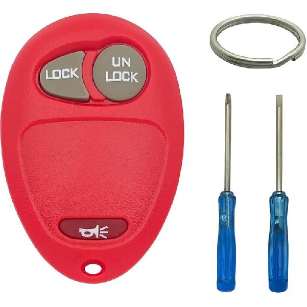 Key Fob Cover Case Shell Fit for Chevy Silverado Avalanche Equinox Express Traverse GMC Yukon Sierra 1500 2500 3500 HD Acadia OUC60270 (4 Buttons B)