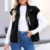 Women's Color-Block Vest Relaxed Fit Warm Casual Sleeveless Jacket