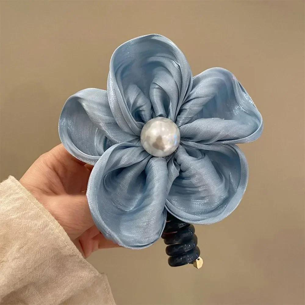 1PC Bowknot Braided Telephone Wire Hair Bands Ponytail Hair Rope Hair Weaving Artifact Elastic Band Hair Rope Hair Accessories