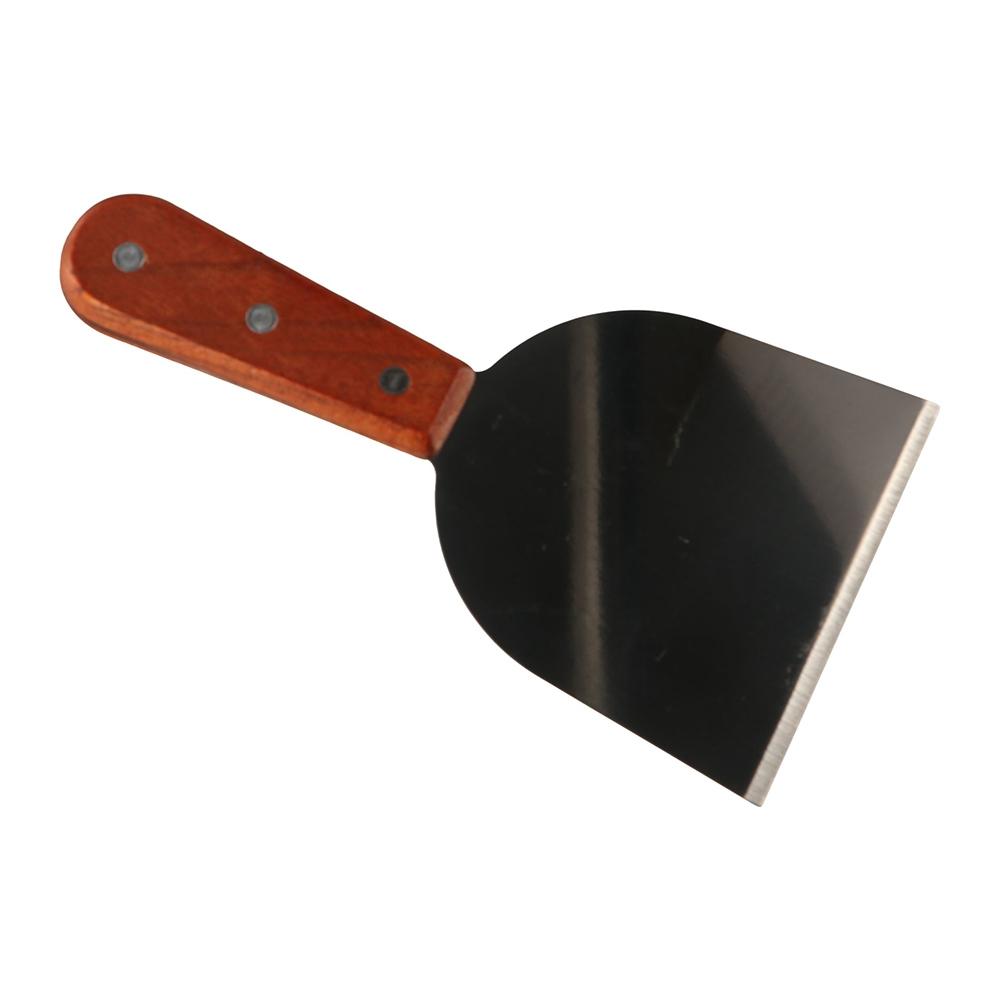 Anti-scald Wooden Handle Steak Spatula Rust-proof Pancake Turner Barbecue Shovel  Teppanyaki