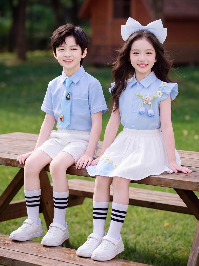 June 1st Children's Day Costumes: Summer Primary School, Kindergarten Uniforms & Cheerleading Graduation Outfits