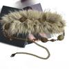 Punk PU Studded Fur Belt Y2k Vintage Faux Fur Rhinestone Patchwork Belt Metal Plush Waist Chain Furry Waistband Jeans Belts