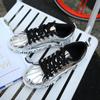 Fashion HotSale Gold Silver Sneakers Men Hip Hop Casual Unisex Shoes Tennis Luxury Running Shoes Clunky Sneakers Bigsize Streetwear Male