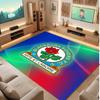 Blackburn Rovers Fußball Druck Kristall Samt Teppich, Bequem Wasserabsorbierend Rutschfest Innenboden Teppich