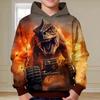 Boys 3D Dinosaur Hoodie Pullover Long Sleeve 3D Print Fall Winter Fashion Streetwear Cool Kids 3-12 Years Outdoor Casual Daily Regular Fit