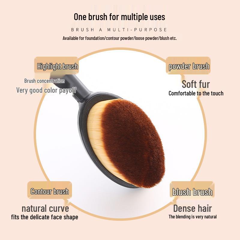 Multifunctional Portable Makeup Brush for Wet & Dry Foundation - Beginner Friendly, Quick Application