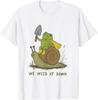 Weed At Dawn: Funny Frog T-Shirt for Gardeners and Plant Lovers