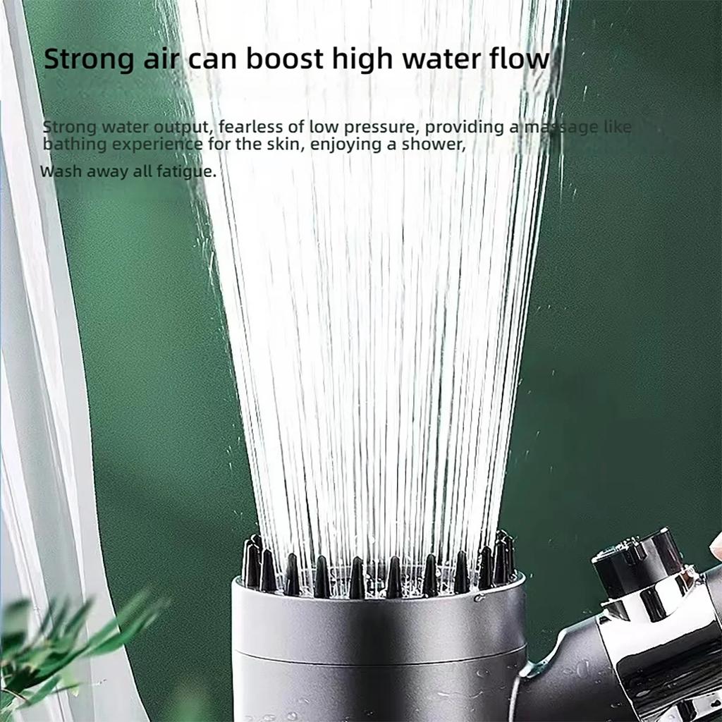 3 Modes Massage Shower Head with Silicone Brush Detachable Spray Gun Mode Handheld High Pressure Bathroom Showerhead with Filter