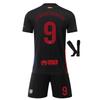 Barcelona Lewandowski 2024/25 Home Jersey Set Black Fan Version Soccer Uniform