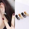 2 Pair Simple Style Zipper Button Ear Studs