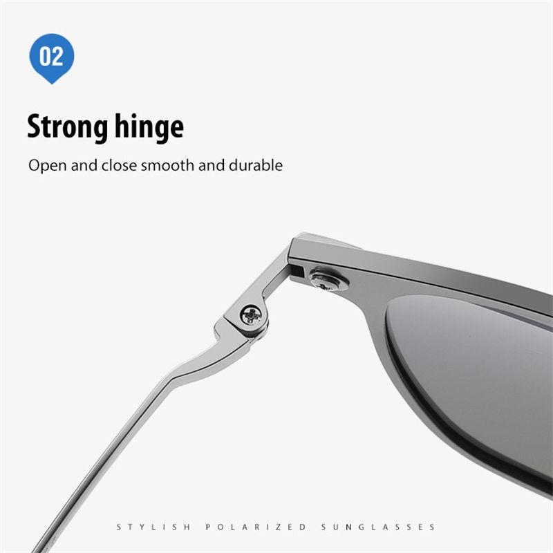 AORON Metal Frame Polarized Sunglasses Outdoor Fashion Sports Fishing Driving Glasses UV400 Anti Glare Eyeglasses